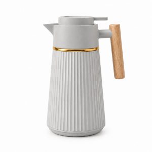 Garrafa térmica nórdica Berlim café 1 litro cabo de madeira luxo — foto 6