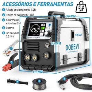 Dê uma olhada em Máquina Solda Inversor IGBT 250a Sem Gás 3 Em 1 Multifuncional 110v/220v — foto 8