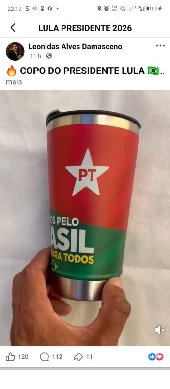 Copo Térmico do Lula Estilo e Praticidade