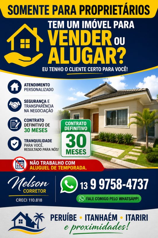Alugue sua residência na baixada santista.