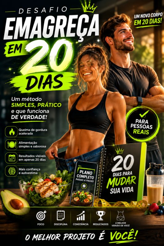 Ebook Alimentar e Treinos - Desafio 20 Dias