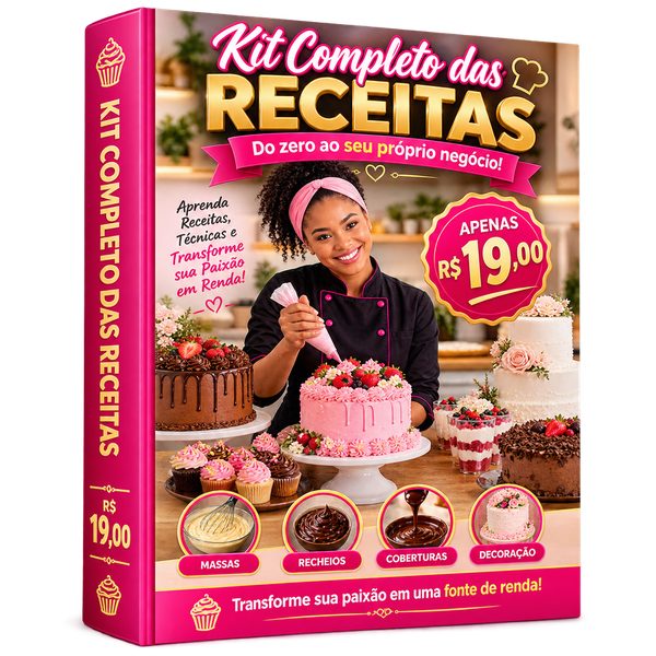 Kit Completo Das Receitas Para Confeitaria