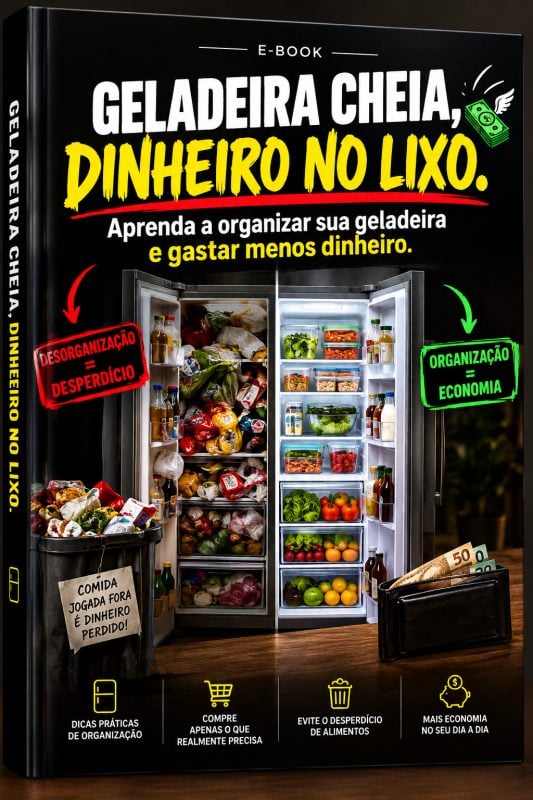 Ebook "Geladeira cheia, dinheiro no lixo."