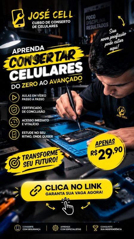 Curso online de assistência técnica de celular aprender do zero ao avançado tudo online