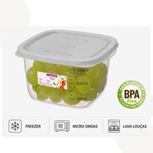 Pote Plastico Kit 3 Potes Facil Sanremo-800ml — foto 6