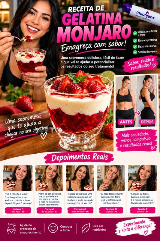 Receita Gelatina Monjaro