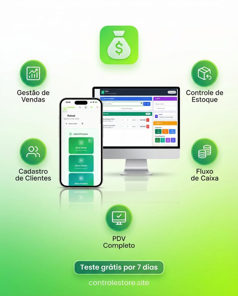 Sistema de gestão para lojas completo Controle Store PDV online — foto 2