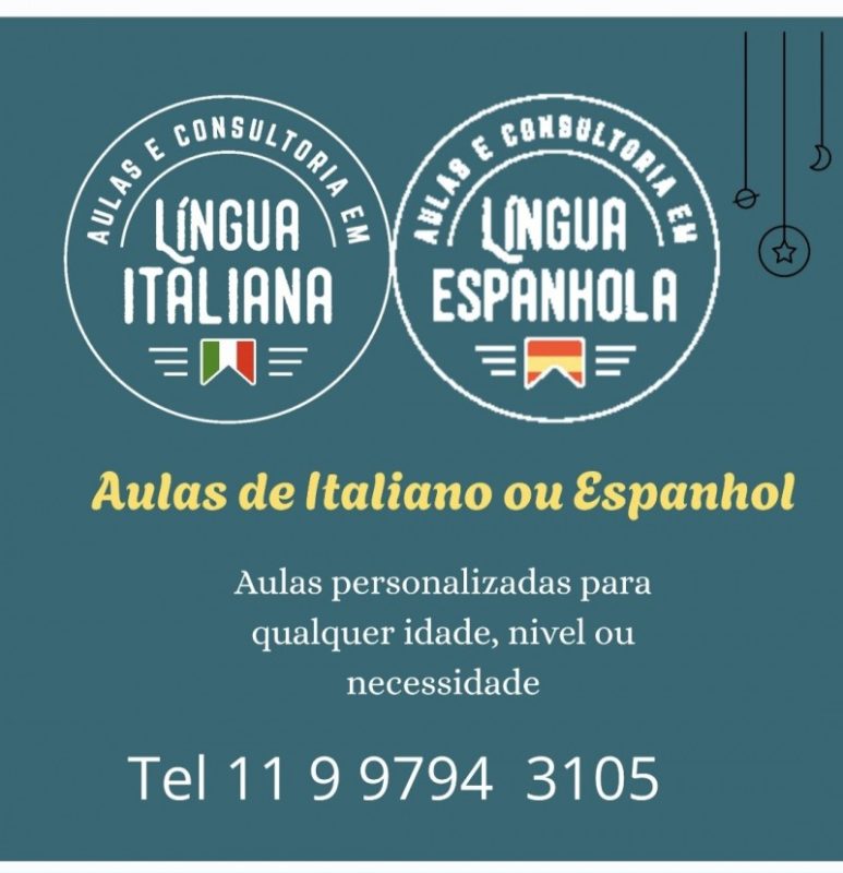 Aulas personalizadas de Italiano ou Espanhol