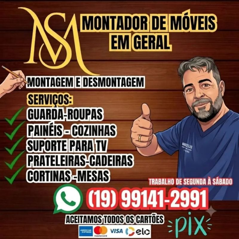 Montador de móveis em Campinas e região
