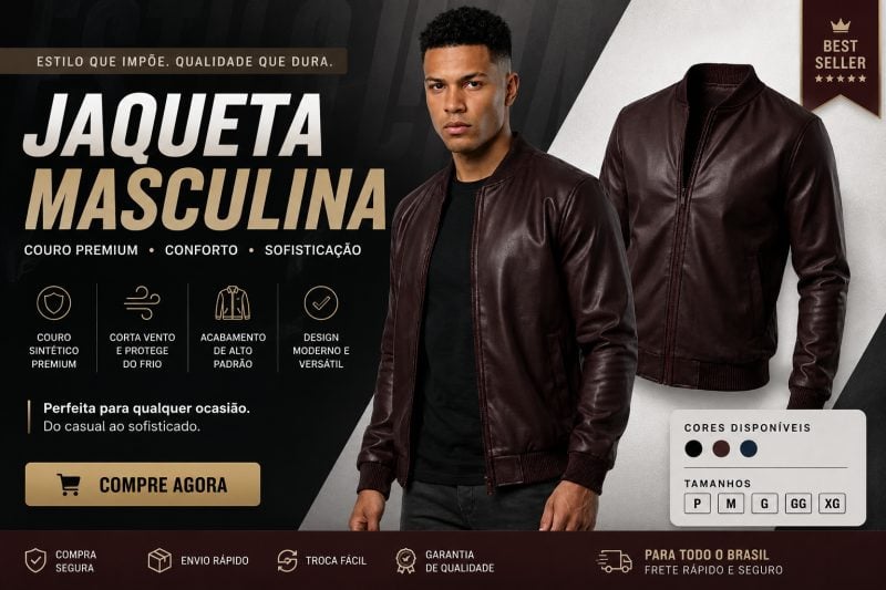 Jaqueta masculina estilosa