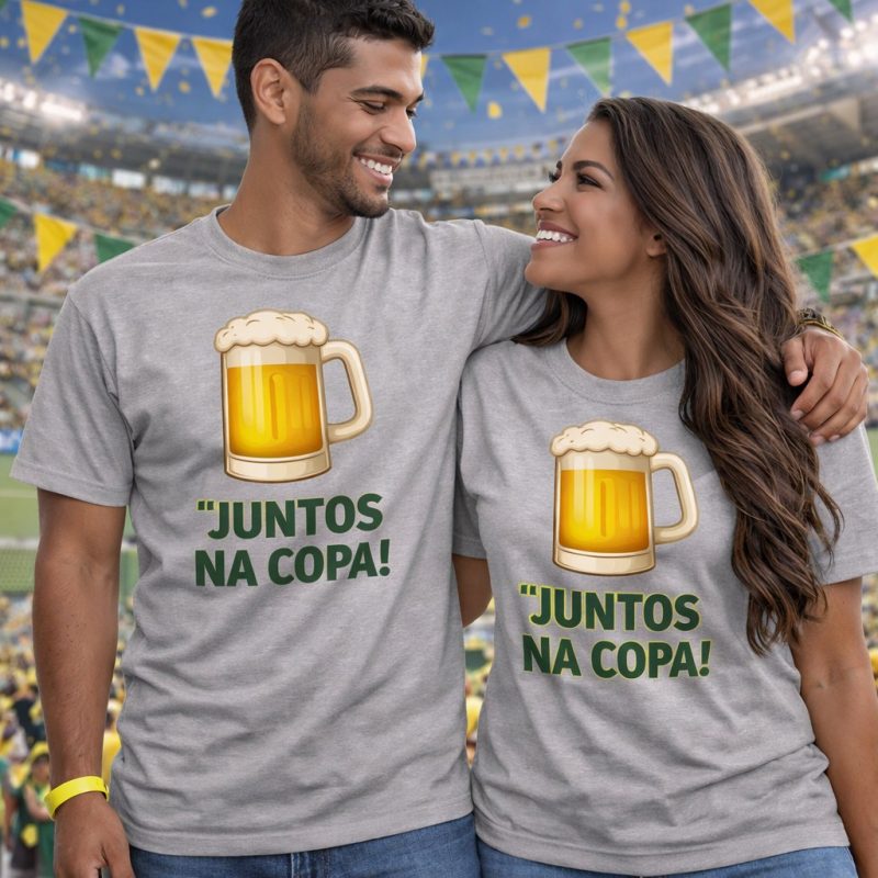 Kit de 2 camisetas do brasil casal. — foto 2