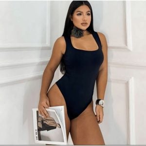 Body Collent Feminino Regata Blusa Decote Quadrado com Forro Estilo Blogueira — foto 9