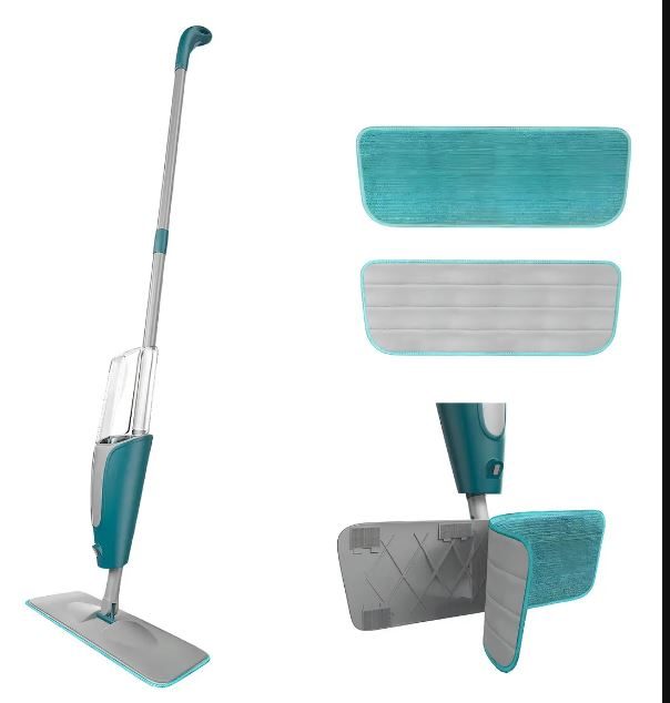 Mop Spray Quality House com Reservatório Rotação 360 Microfibra Cabo Inox Ecommerce