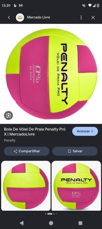 Bola de vôlei rosa e amarelo