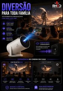 Projetor Smart Portátil Full Hd 4k Android 11 Wi-fi Bluetooth — foto 3