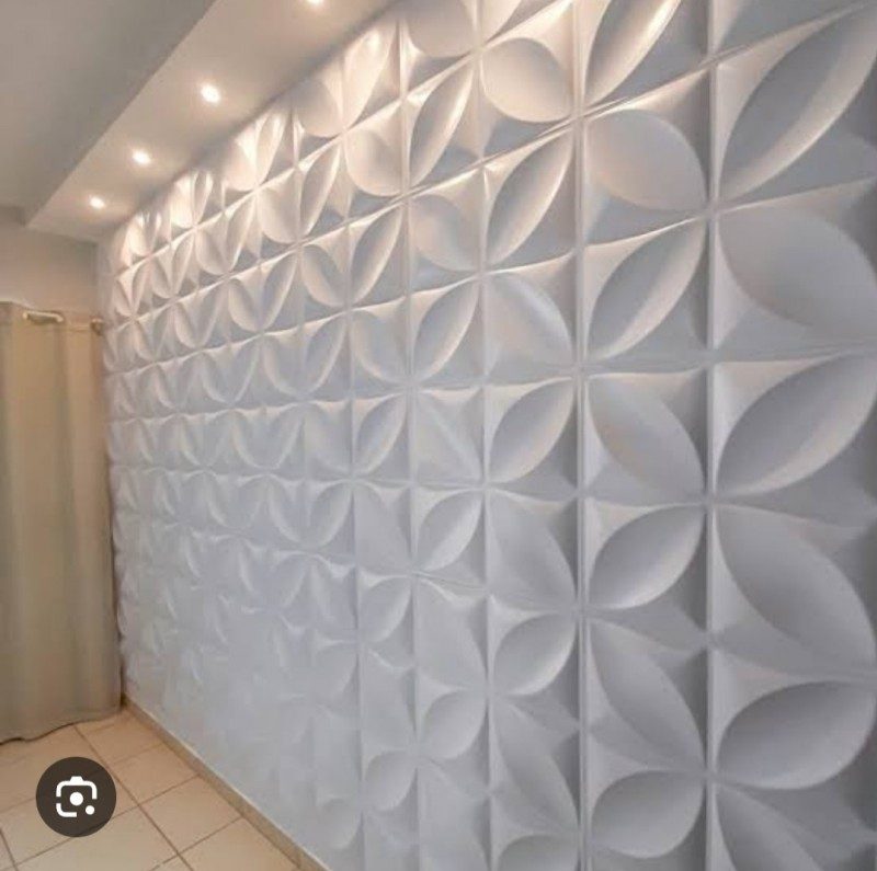 Placas de gesso floral 3D