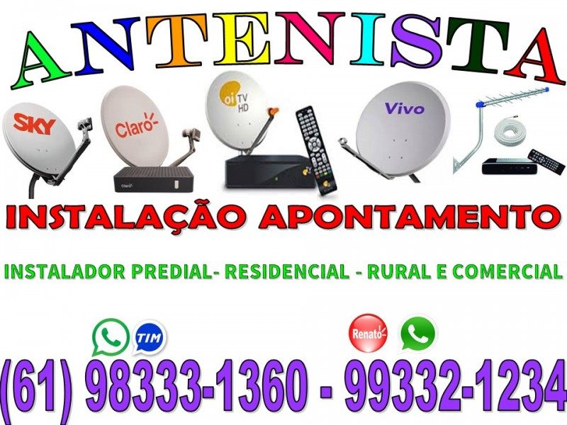 Antenista Brasilia Sky - Parabólica 5G - Claro Tv - Oi Tv Antena Digital Hd DF