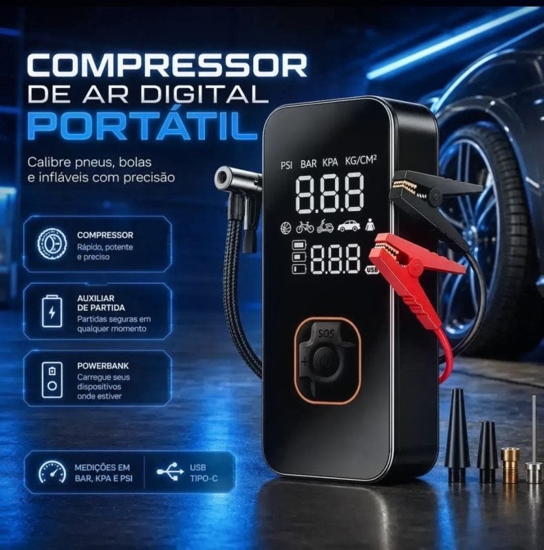 Compressor de ar portátil