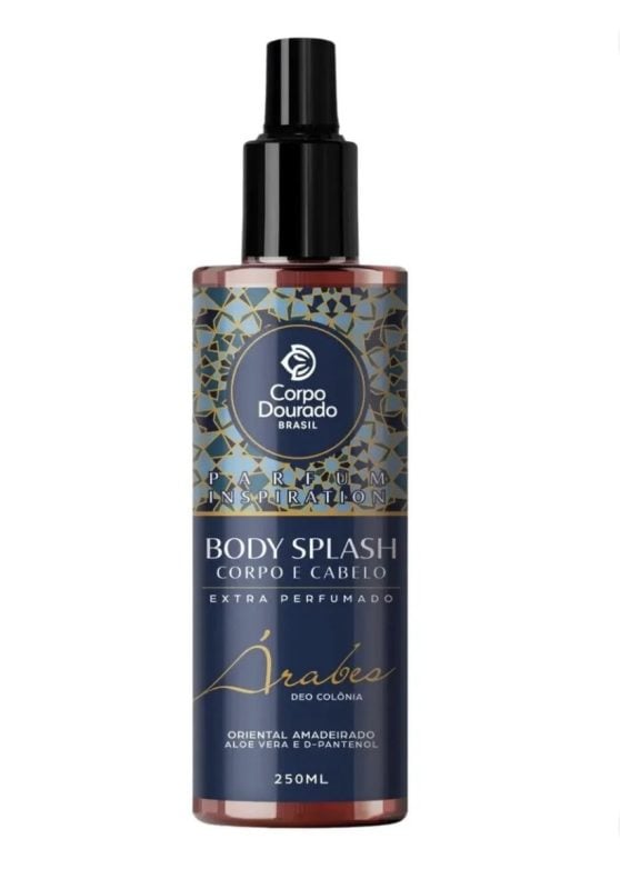 Body Splash Árabe Corpo Dourado 250ml Oriental Amadeirado