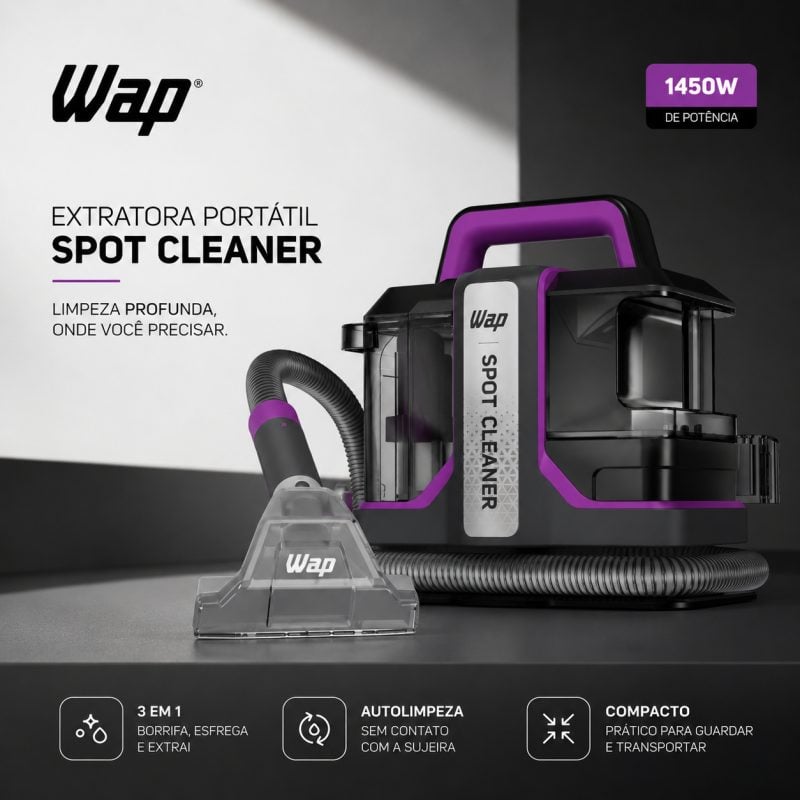 Extratora Higienizadora Portátil Wap Spot Cleaner W3 1450W