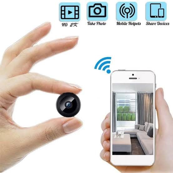 Mini câmera de segurança fixa Espiã A9 Wi fi FullHD 90° com suporte de parede — foto 2