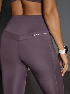 Leggings Casuais de Cintura Alta para Fitness Feminino com Bolsos, Calça de Ioga — foto 4
