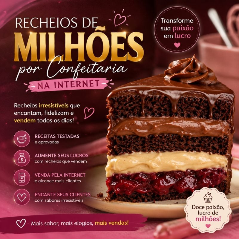 Recheio de Milhões por confeitaria na internet