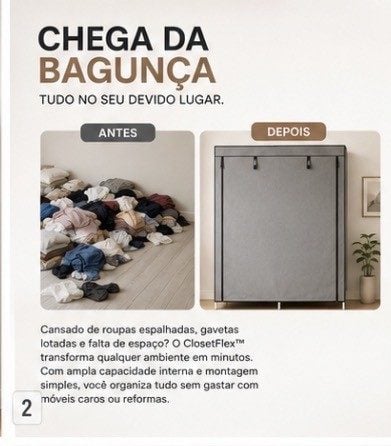 ClosetFlex Guarda-Roupa Portátil Organizador Inteligente — foto 2