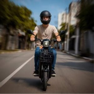 Moto Scooter Elétrica 500w 32km Sem CNH Autonomia 40Km Preto — foto 3