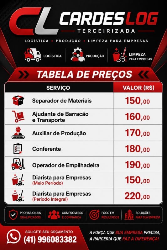 CardesLog Vendedor de Serviços Terceirizados.