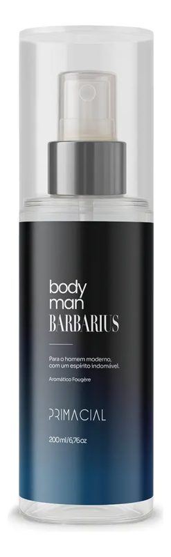 Body Splash Masculino Barbarius 200ml - Primacial Perfume Amadeirado