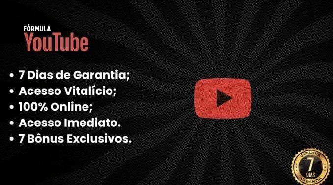 Fórmula YouTube viral você vai aprender como viralizar no YouTube apenas com esse curso..