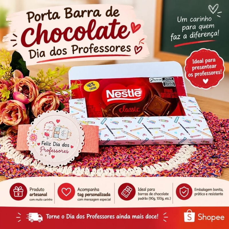 Porta Chocolate Dia dos Professores