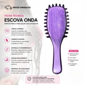 Escova Onda Finalizadora Beauty Flash Definição de Cachos e Finalização para Cabelo Cachea — foto 6