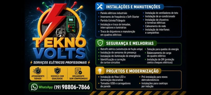 Serviços Elétricos Profissionais para Residências, Comércio e Indústria