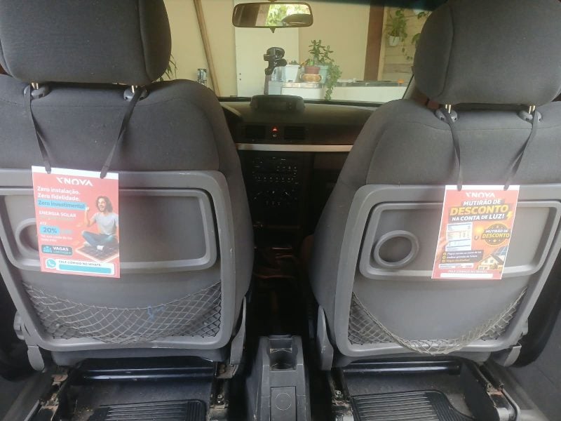 Placas Interior do Veículo Uber, 99, Motorista App e Táxi.