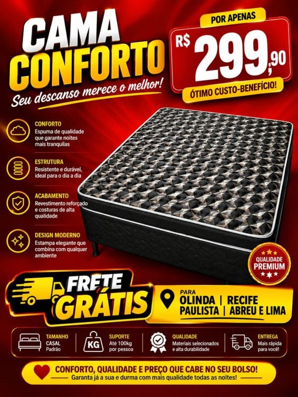 Cama box casal