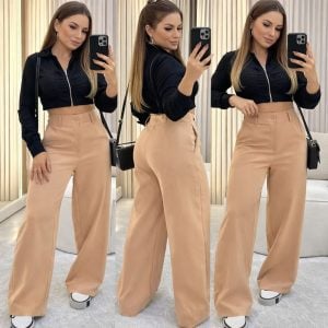 Kit 2 Calça Alfaiataria PREMIUM Cintura Alta Com Bolso PROMOÇÃO — foto 4