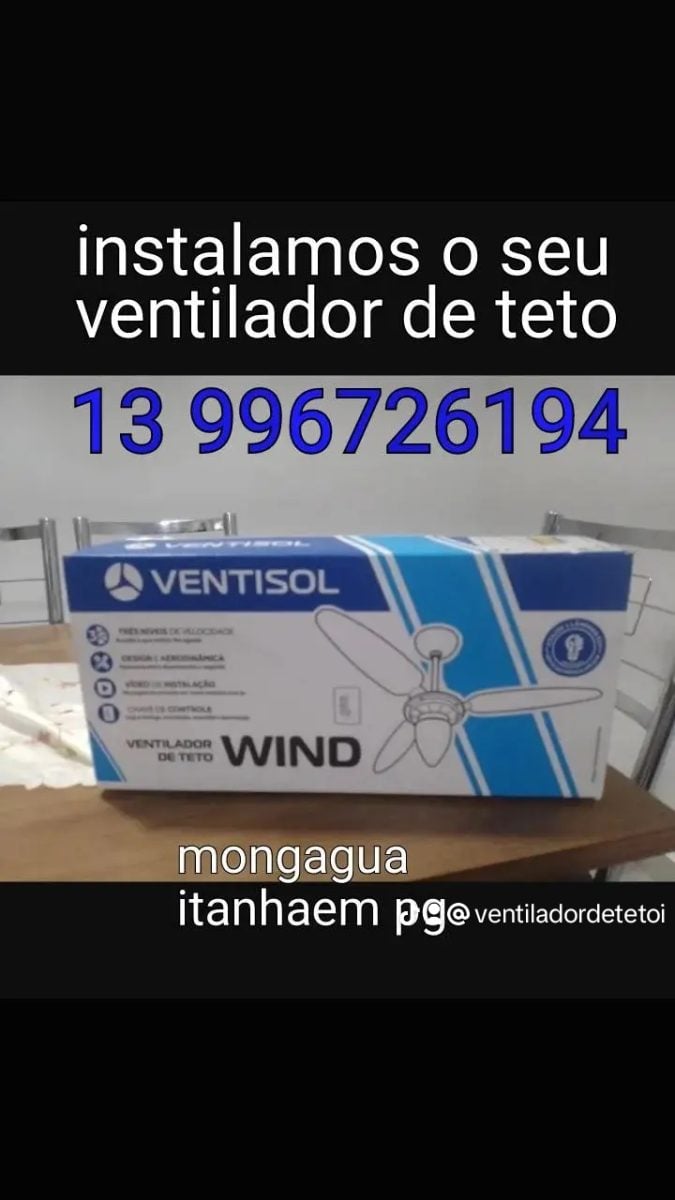 Ventilador de teto mongagua 13 996726194 — foto 2