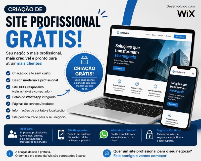 Criação De Site Profissional Grátis