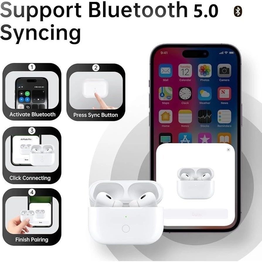 Fone Bluetooth Sem Fio Pop-Up Cancelamento de Ruído - Novo — foto 2