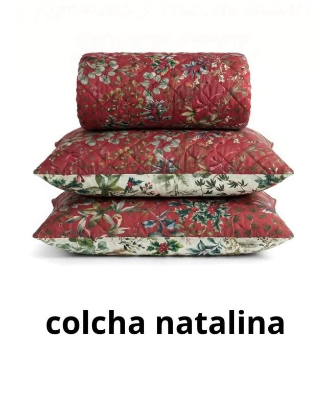 Jogo Colcha de Natal Home Style Stella