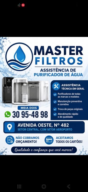 Master filtros purificadores electrolux