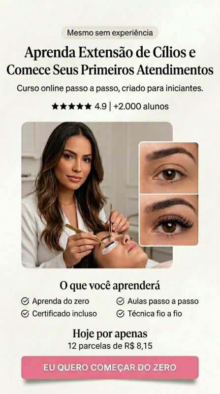 Curso Extensão de Cílios