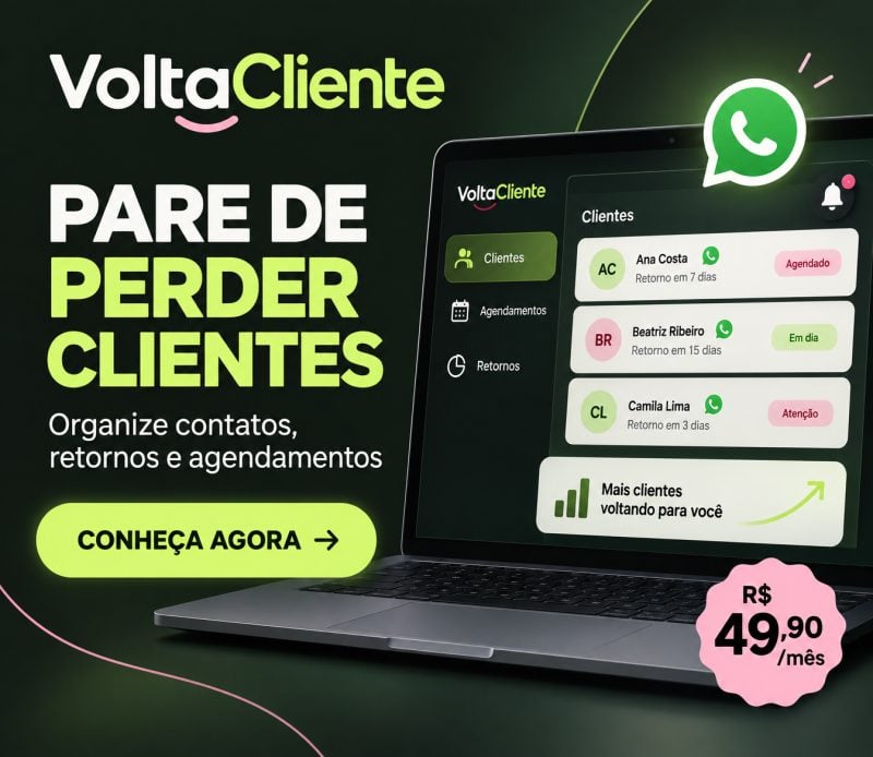 VoltaCliente Sistema de Gestão de Clientes e Agendamentos para Profissionais da Beleza