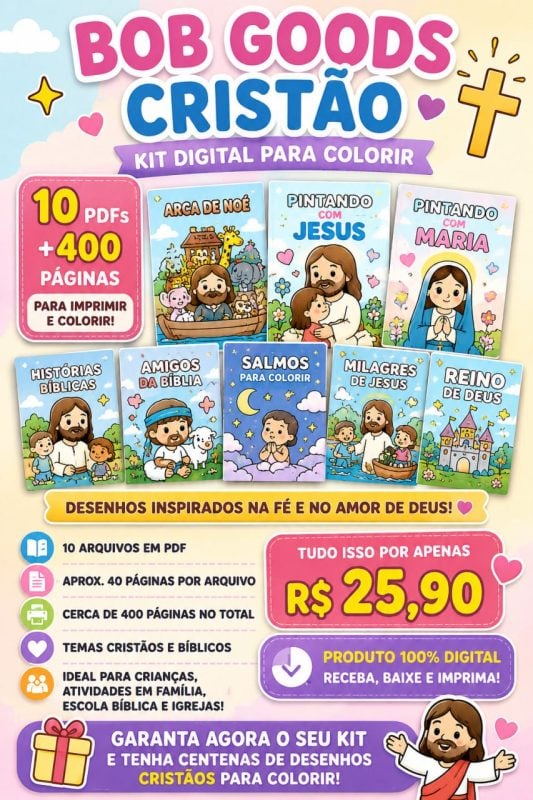 BOB GOODS CRISTÃO +400 imagens para pintar