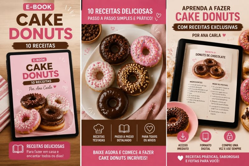 E-book Cake Donuts 10 Receitas Ana Carla