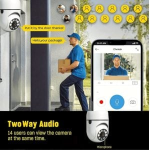 3 UNIDADES - Câmeras Lâmpadas de Segurança Vigilância IP Wi-Fi 360° Visão Noturna FullHD — foto 4