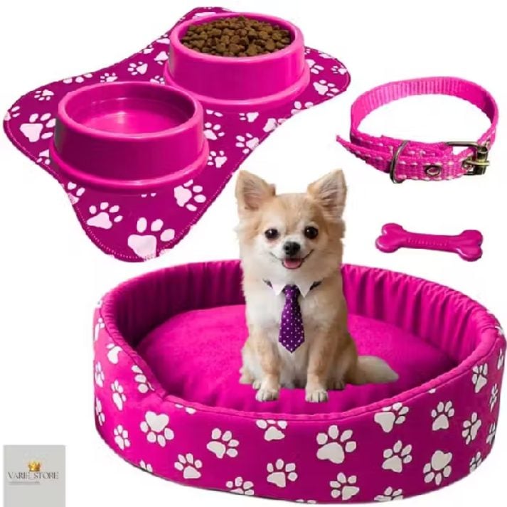 Kit Para Cachorro Super Luxuoso Simples Comedouro Para Cachorro Porte Pequeno — foto 2