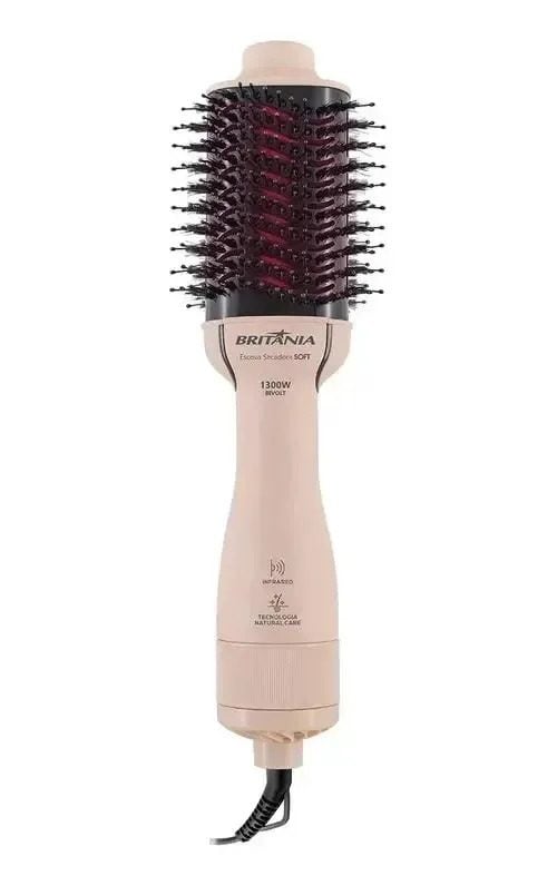 Escova Secadora E Modeladora Britânia 4 EM 1 ANTI FRIZZ BRILHO E MACIEZ BEC07R 1300W 127V — foto 2